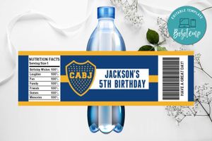 Boca Juniors Water Bottle Labels Instant Download
