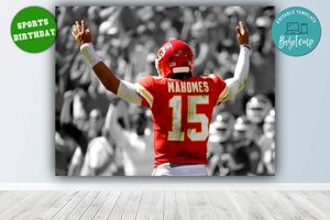 Editable Patrick Mahomes Wall Art Kansas City Chiefs Instant Download
