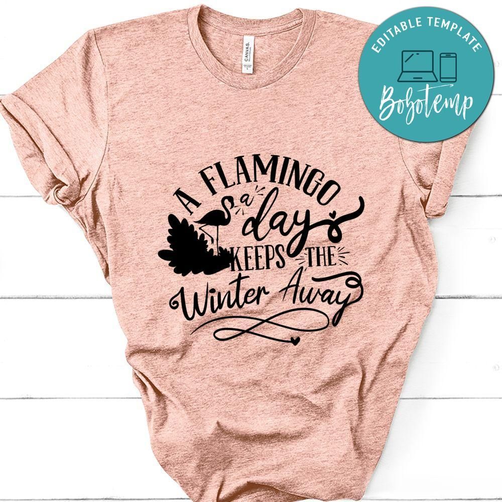 A Flamingo A Day Keeps The Winter Away T-Shirt