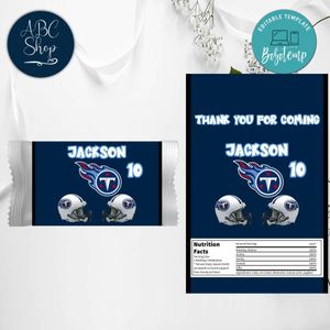 Tennessee Titans Candy Bar Wrapper Digital File Printable Instant Download