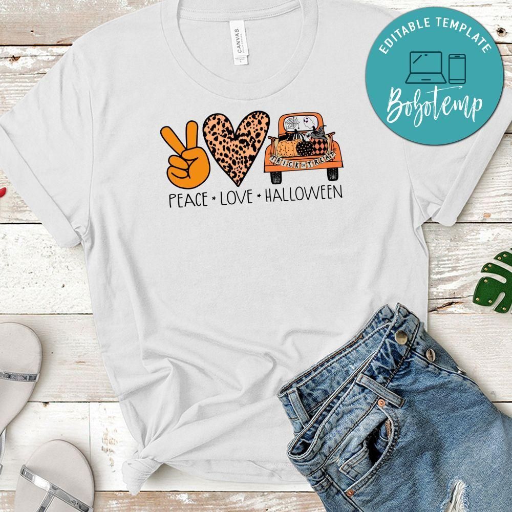 Peace Love Halloween Shirt