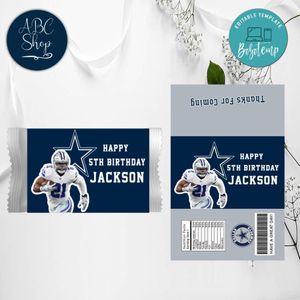 Dallas Cowboys Candy Bar Digital File Printable Instant Download