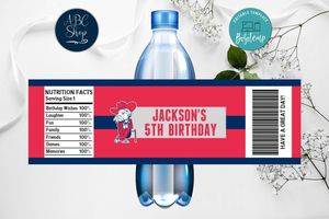 Printable Ole Miss Rebels Water Bottle Labels Instant Download