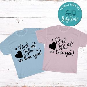 Boy or Girl Gender Reveal Party Shirts