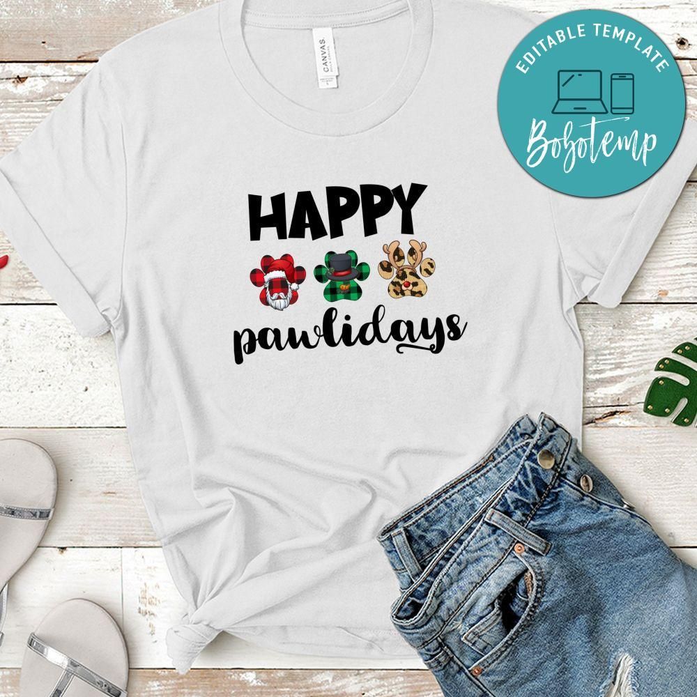 Happy Pawlidays Christmas Shirt