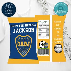 Boca Juniors Chip Bag Digital File Printable Instant Download