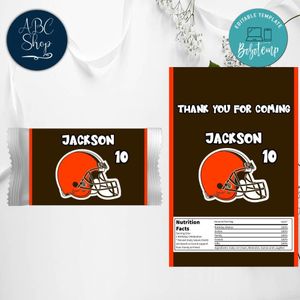 Cleveland Browns Candy Bar Wrapper Digital File Printable Instant Download