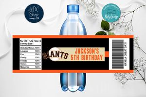 Printable San Francisco Giants Water Bottle Labels Instant Download