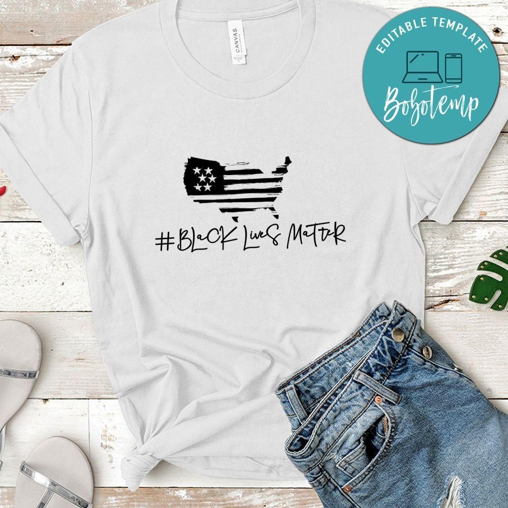 Black Lives Matter American Flag Shirt