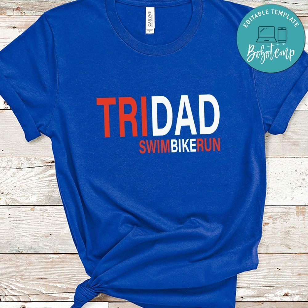Ri Dad Swim Bike Run Triathlete Father Shirt