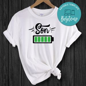 Son Battery White Shirt