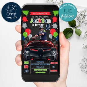 Mobile Russell Wilson Seattle Seahawks Drive By Birthday Parade Electronic Invite Invitation Template Instant Download