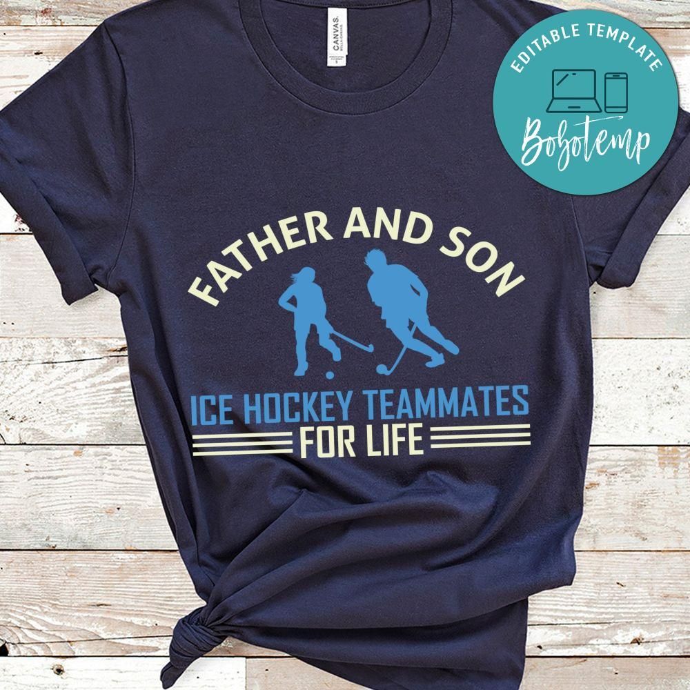 Father And Son Ice Hockey Teammates For Life Shirt