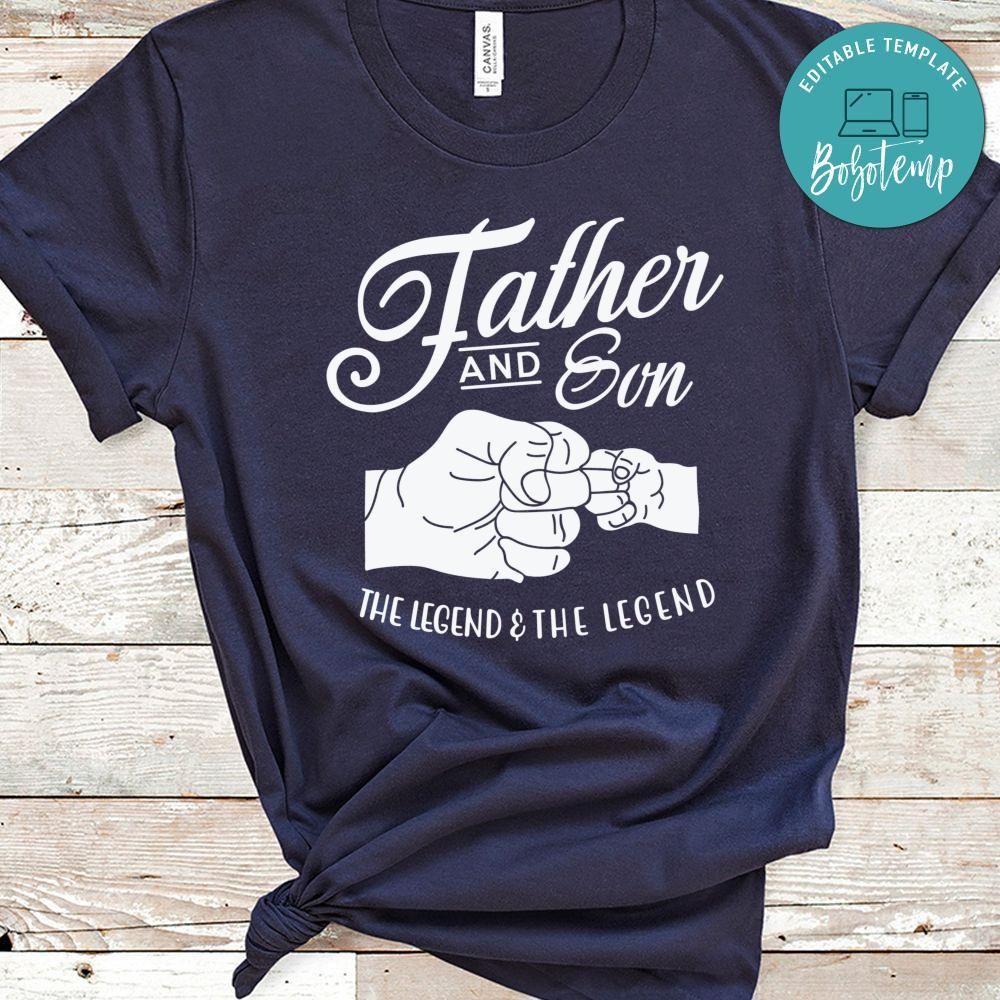 Father And Son The Legend And The Legend Shirt