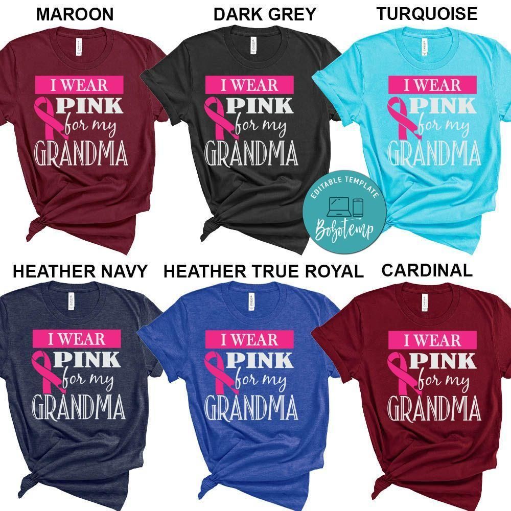 I Wear Pink for My Grandma Breast Cancer T-Shirt