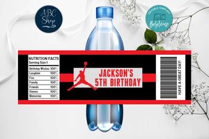 Printable Jordan Water Bottle Labels Instant Download
