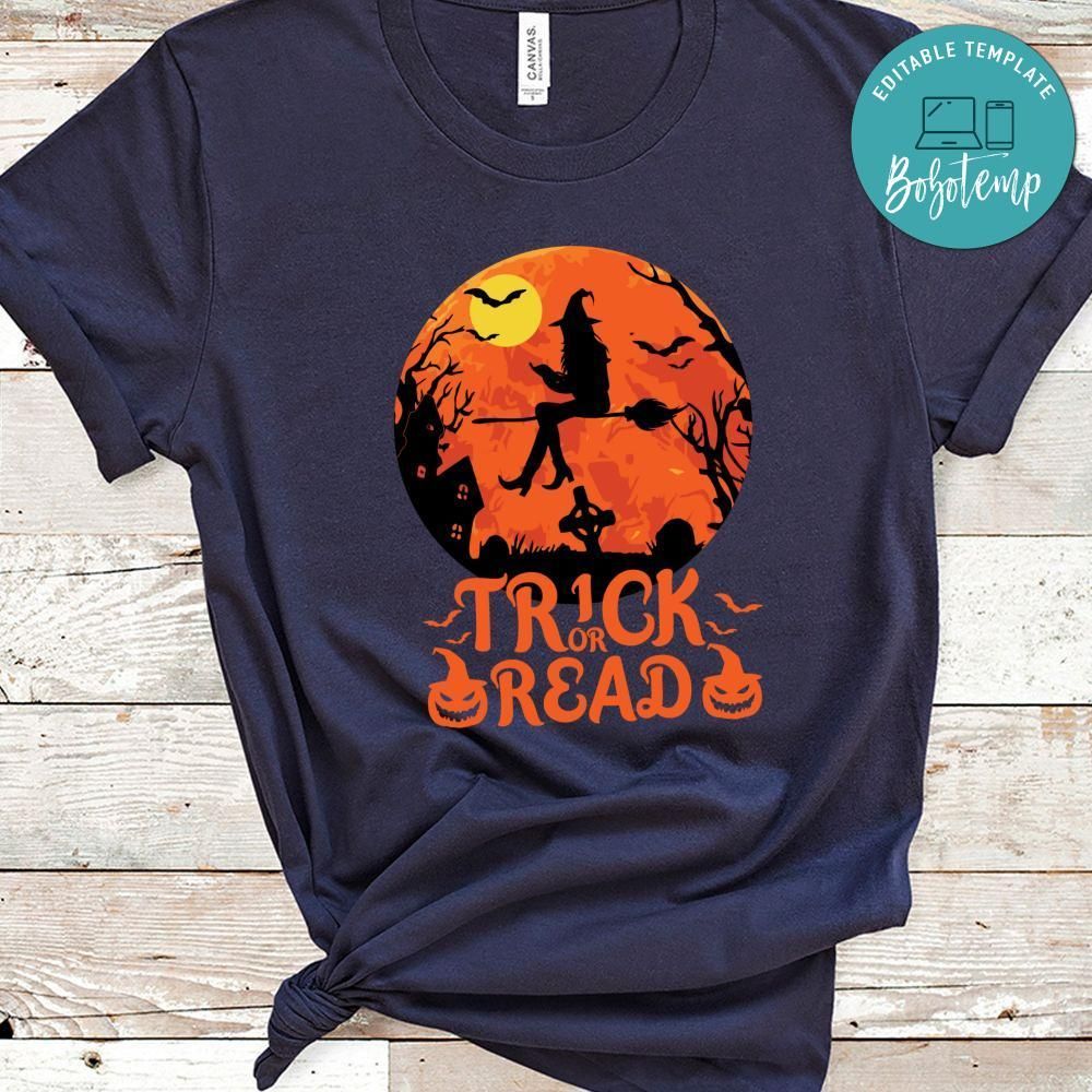 Trick or Read Halloween Reading Lover Halloween Shirt