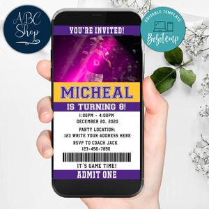 Minnesota Vikings Mobile Invite Customizable Template Instant Download