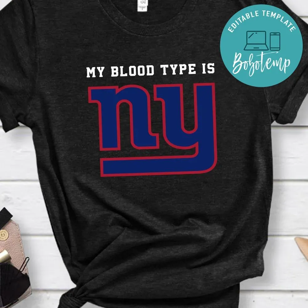 New York Giants T PNG file template | Bobotemp