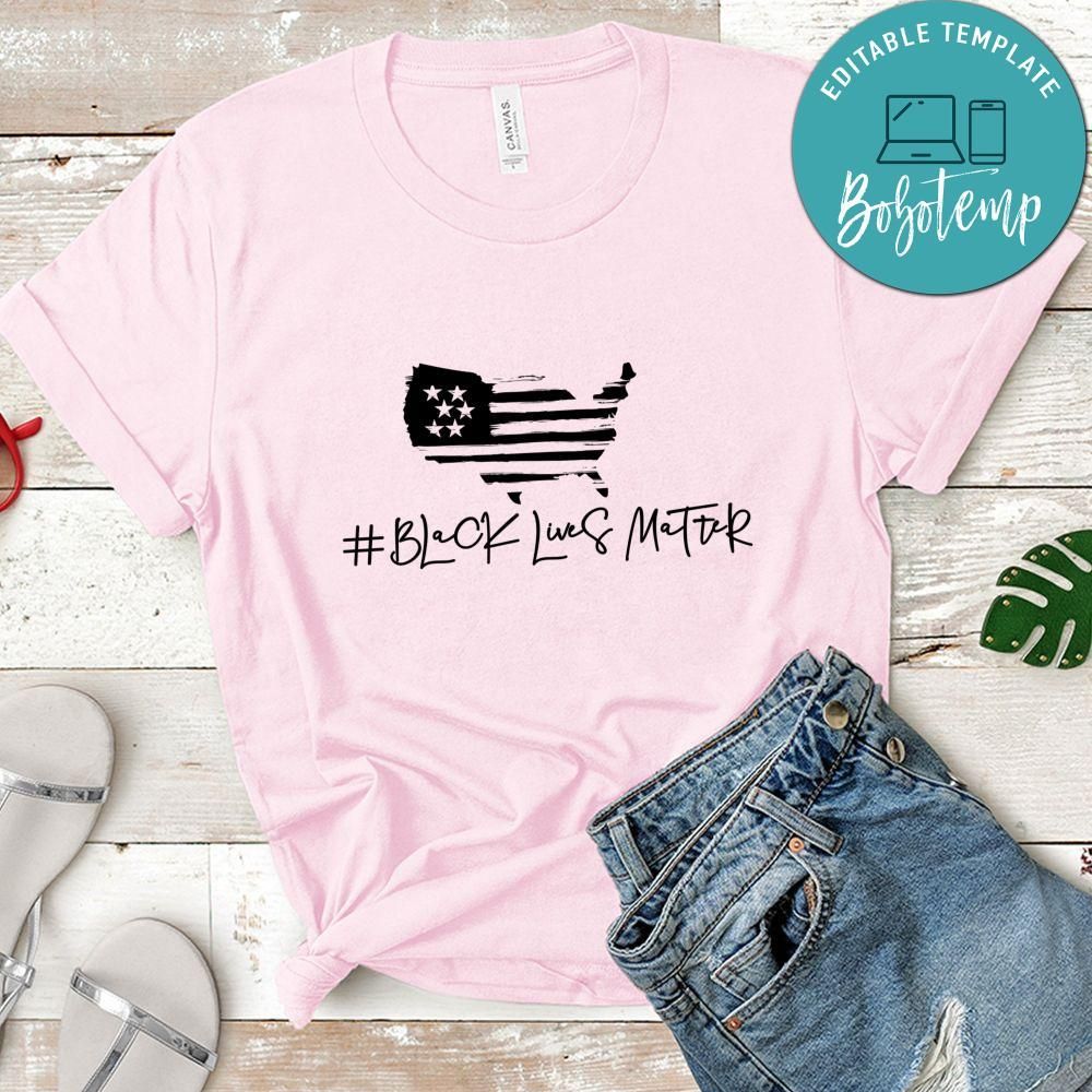 Black Lives Matter American Flag Shirt