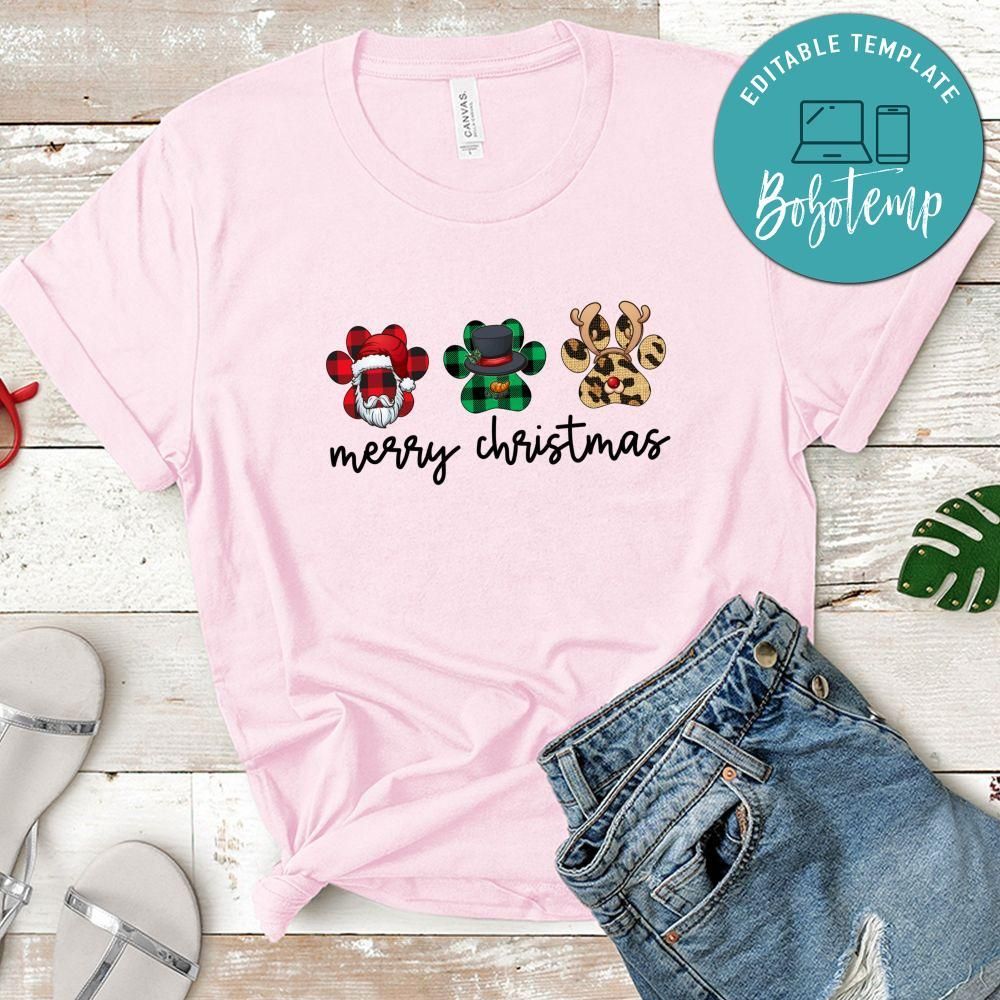 Dog Print Christmas Shirt