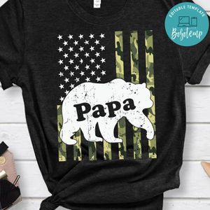 Father's Day Papa Bear Camouflage Shirt