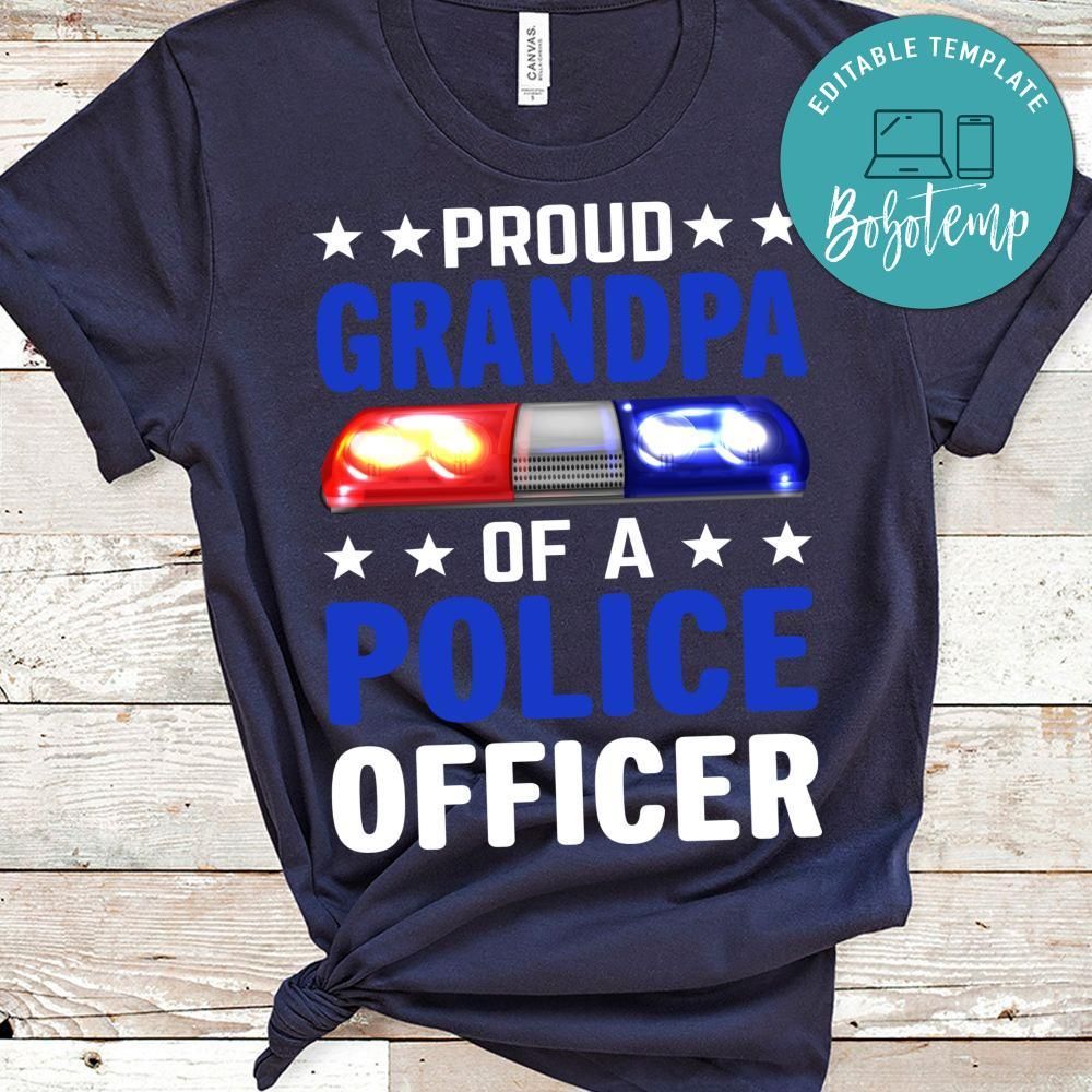 Proud Grandpa Of A Police Officer T Shirt