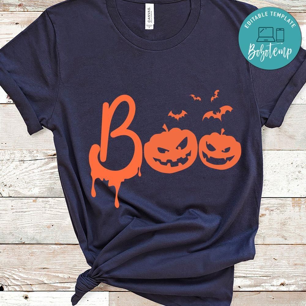Boo Halloween Black Shirt