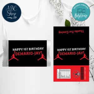 Jordan Candy Bar Digital File Printable Instant Download