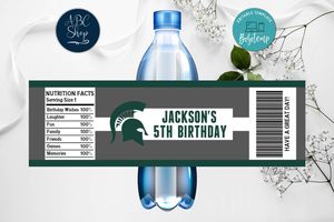 Printable Michigan State Spartans Water Bottle Labels Instant Download