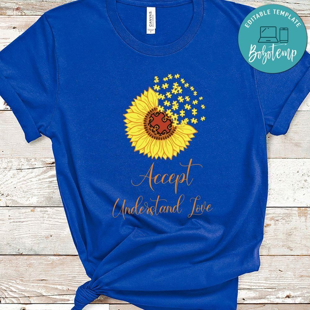 Autism Sunflower Puzzle Shirt