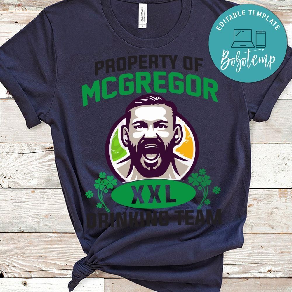 Property Of Mcgregor Drinking Team Shirt