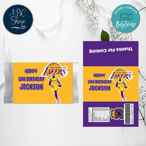 LeBron James Los Angeles Lakers Candy Bar Digital File Printable Instant Download