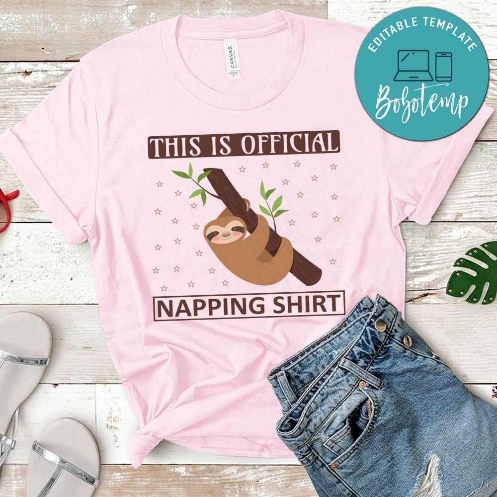 This Is Official Napping Shirt
