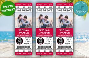 Editable  Toronto Raptors Save The Date Wedding Engagement Announcement Ticket Invitation Instant Download