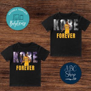 Printable Kobe Bryant Shirt Template DIY