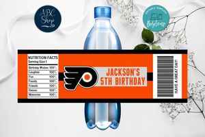 Printable Philadelphia Flyers Water Bottle Labels Instant Download
