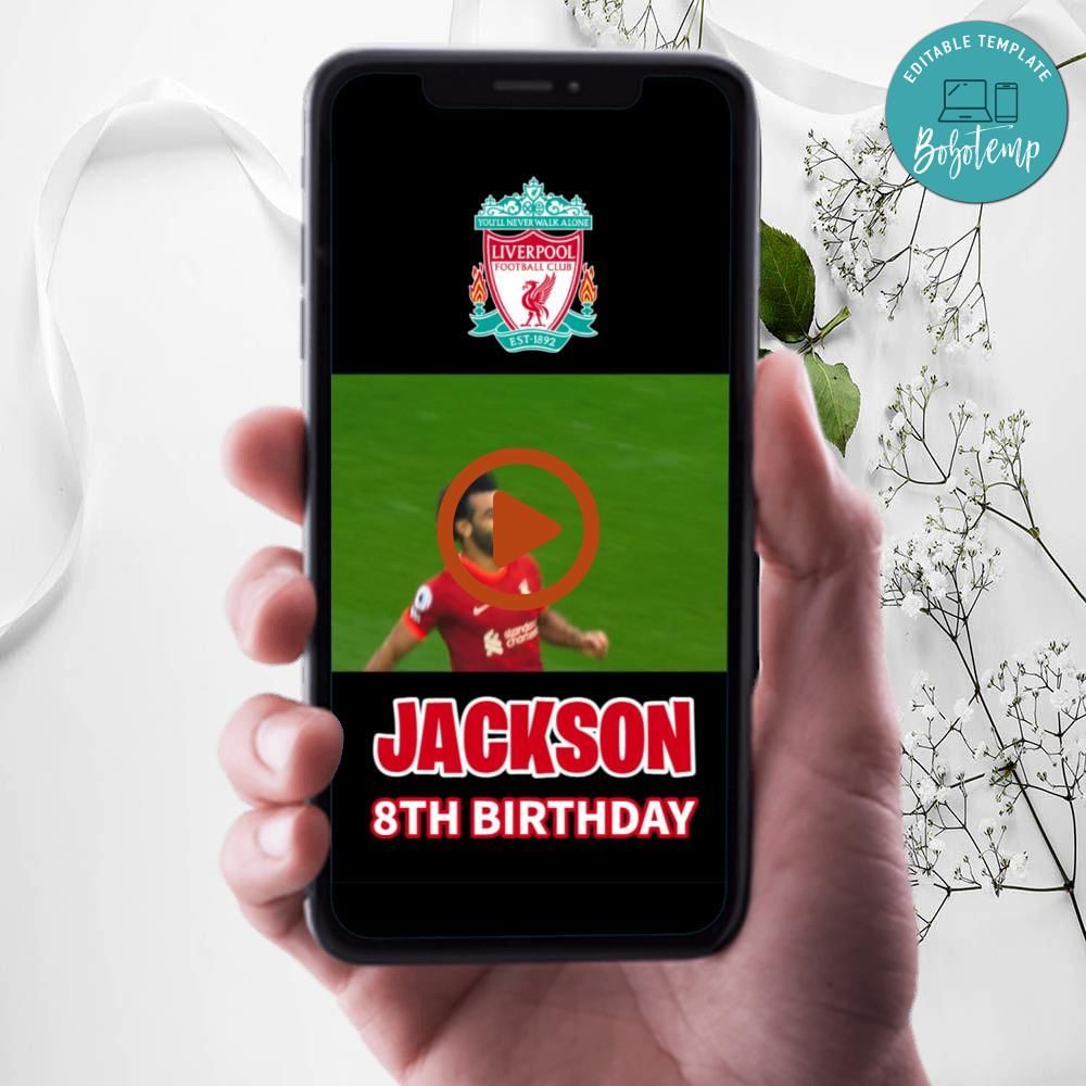 Liverpool Invitation Digital Template Instant Download Bobotemp