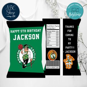 Boston Celtics Chip Bags Digital File Printable Instant Download