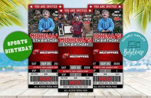 Western Kentucky Hilltoppers Ticket Birthday Editable Templates Instant Download