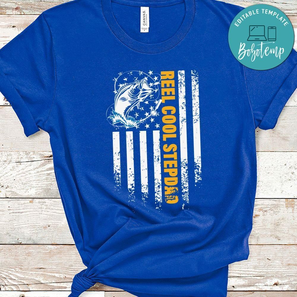 Reel Cool Stepdad Fishing Father's Day Shirt