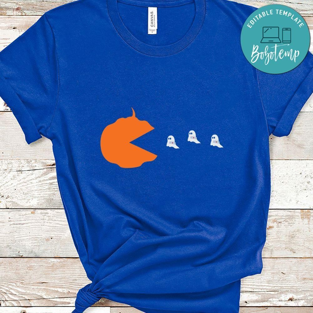 Pumpkin Eat Ghost Funny Halloween Shirt