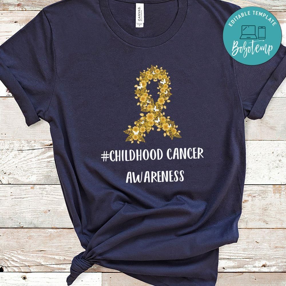 Childhood Cancer Awareness Gold Ribbon Shirt