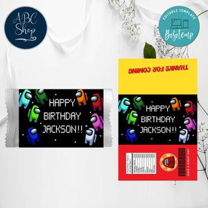 Among Us Candy Bar Digital File Printable Instant Download