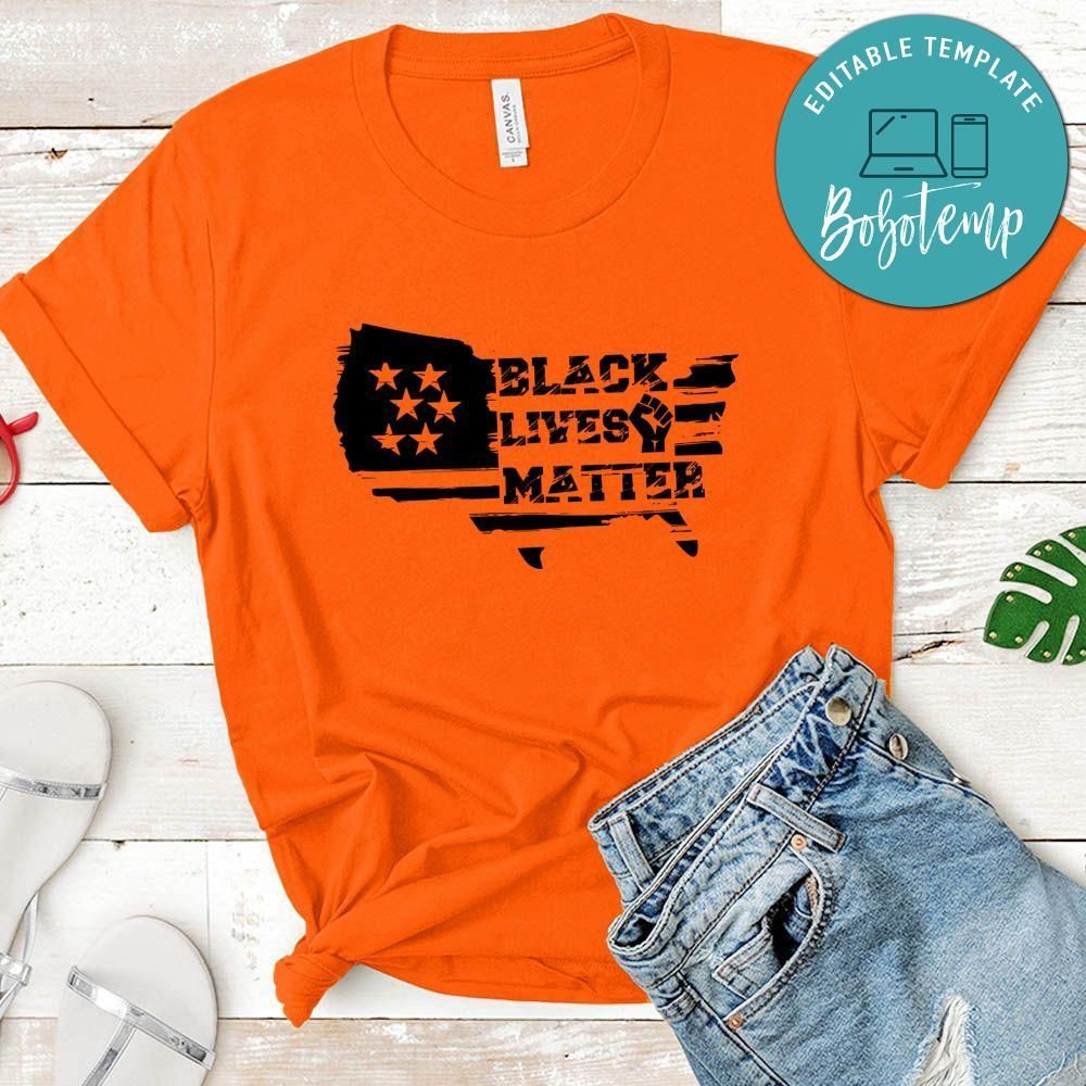 Black Lives Matter American Flag T-Shirt