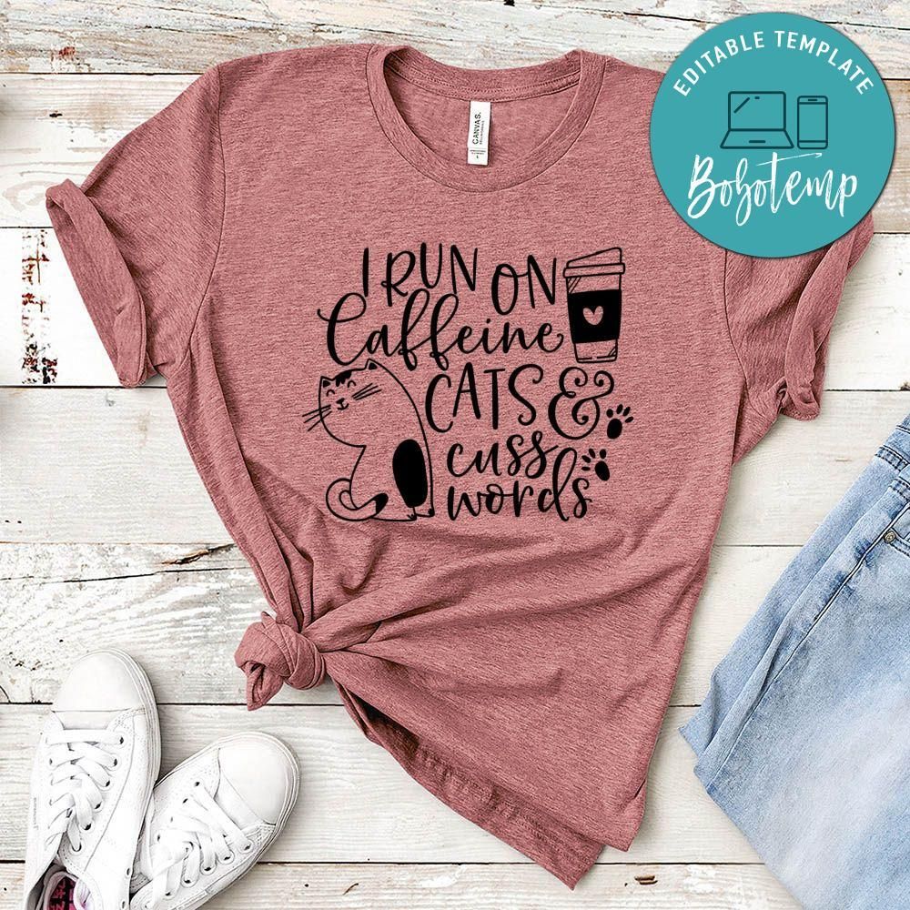 I Run On Caffeine Cats Shirt