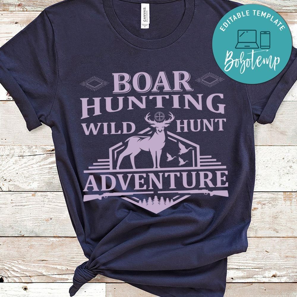 Boar Hunting Wild Hunt Adventure Shirts