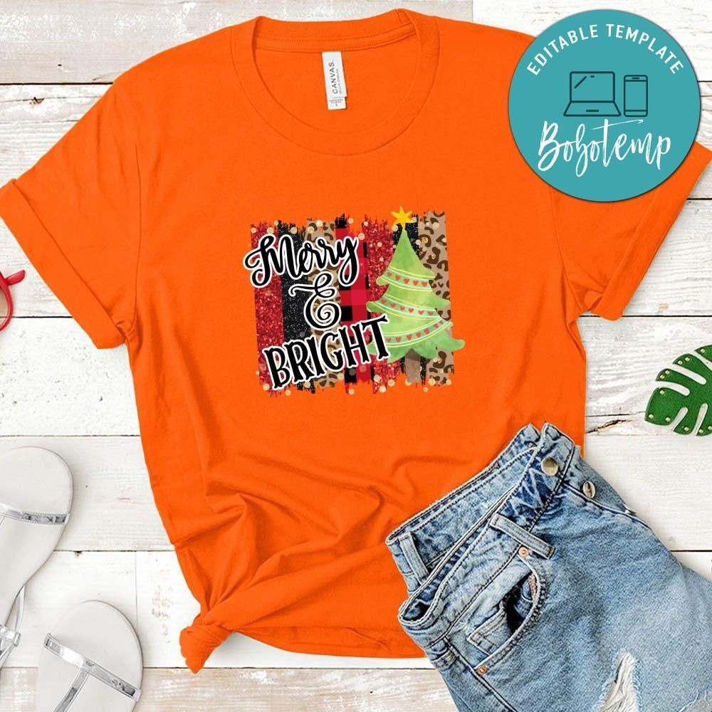 Merry and Bright Christmas Shirt