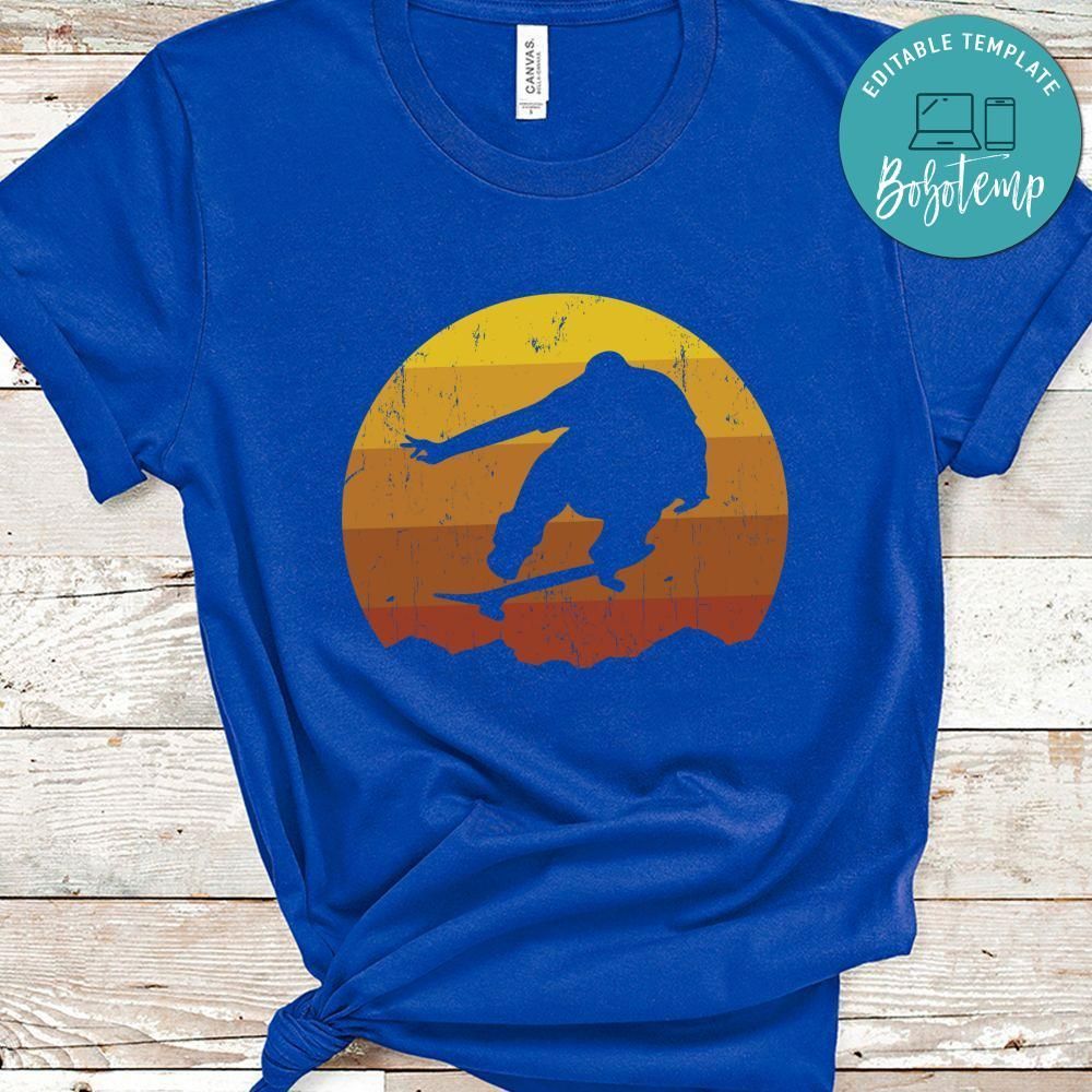 Retro Sunset Skateboard Shirt