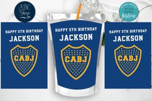 Boca Juniors Birthday Capri Sun Juice Label Instant Download